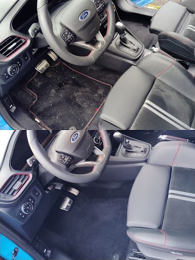 Avant et après du nettoyage d’un habitacle automobile par CleanSensation